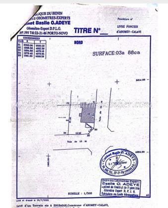 OFFRE D'UNE PARCELLE EN ANGLE DE RUE À ZOGBADJÈ-BIDOSSESSI