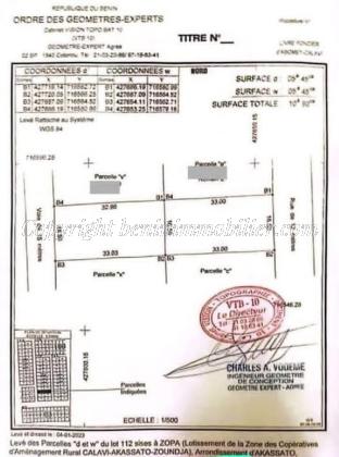 2 PARCELLES À VENDRE, - ZOPAH - CALAVI
