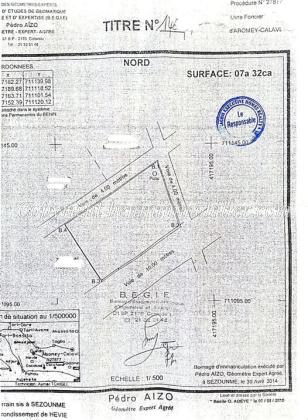 DOMAINE CLÔTURÉ  À VENDRE, SÈZOUNME - HÈVIÉ - CALAVI