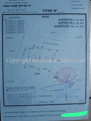 TOGBIN DAHO – PARCELLE D’ANGLE EN ZONE RÉSIDENTIELLE