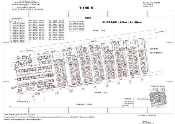 10 hectares au bord du goudron à Hilacondji, titre foncier