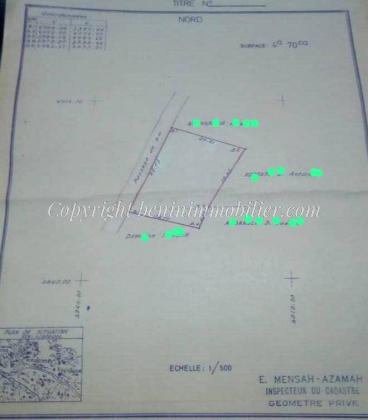 PARCELLE CLÔTURÉE À VENDRE – AGLA, COTONOU 